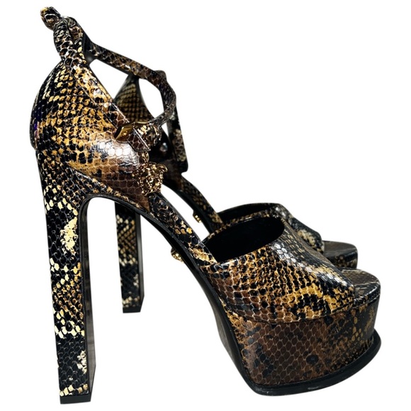 2021 Versace python platforms only worn once - Picture 1 of 4